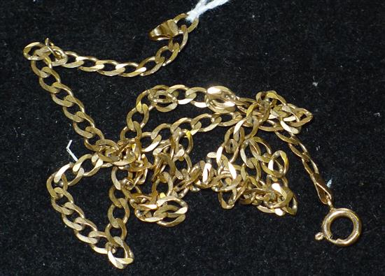 9ct gold curb-link necklace